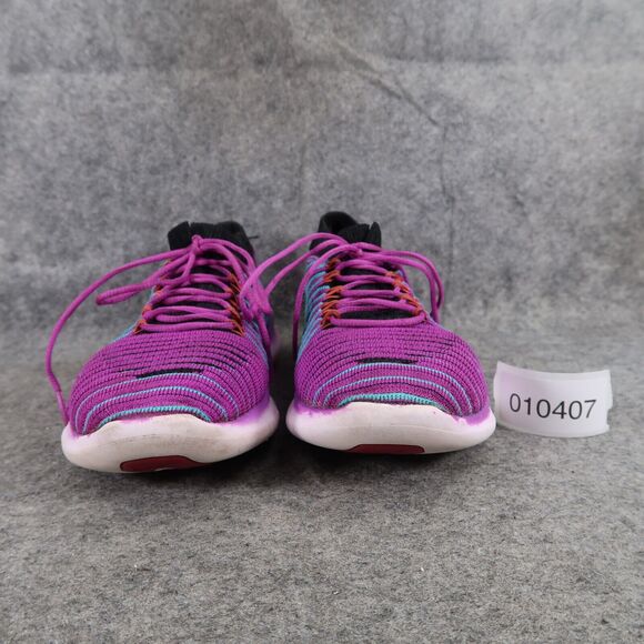 Nike Shoes Womens 7 Athletic Trainer Free RN Flyknit Running Active Sport Purple - Picture 4 of 13